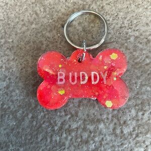 Glow in the dark dog tag/keychain